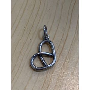Pretzel Sterling Silver Jewelry Charm